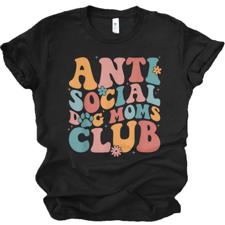 Anti Social Dog Moms Club Introvert Dog Mom Retro Men Women Unisex Jersey T-Shirt