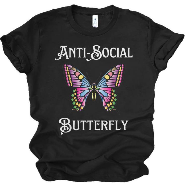 Antisocial Butterfly Aesthetic Introvert For Women Men Unisex Jersey T-Shirt