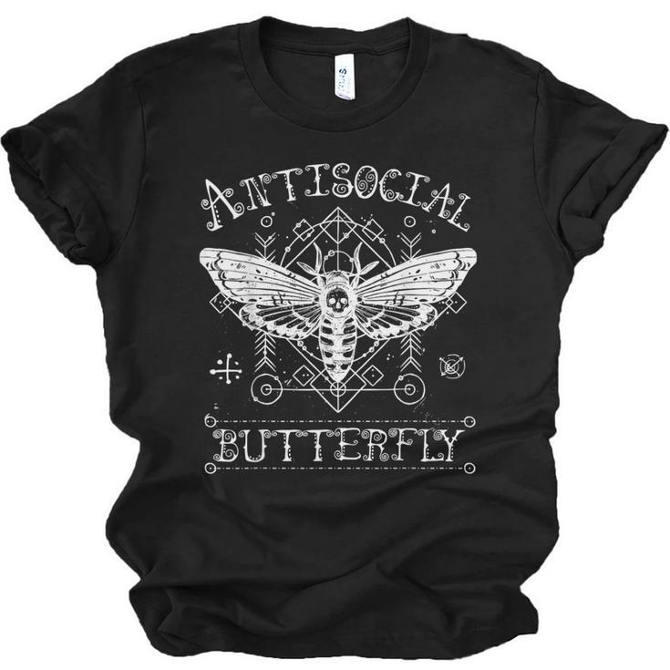 Antisocial Butterfly Introvert Death Head Moth Unisex Jersey T-Shirt