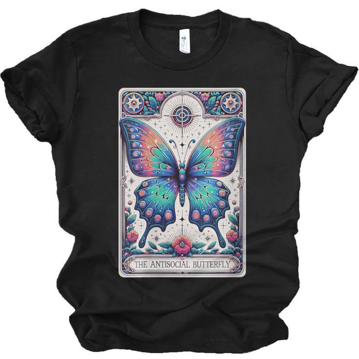 Antisocial Butterfly Introvert Distressed Unisex Jersey T-Shirt