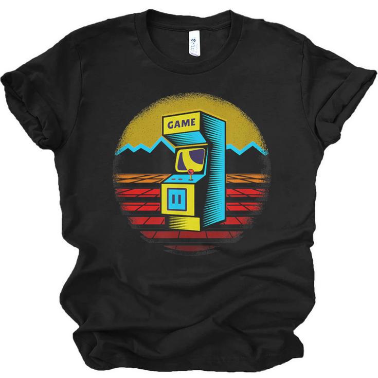 Arcade Game Machine Nostalgia Retro Gamer 80s 90s Unisex Jersey T-Shirt