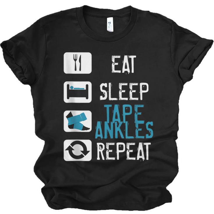 Athletic Trainer Eat Sleep Tape Ankles Graduation Unisex Jersey T-Shirt