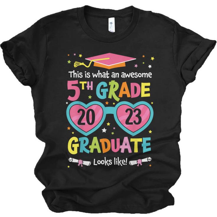 Awesome 5th Grade Graduate Looks Like Class 2023 Graduation Unisex Jersey T-Shirt