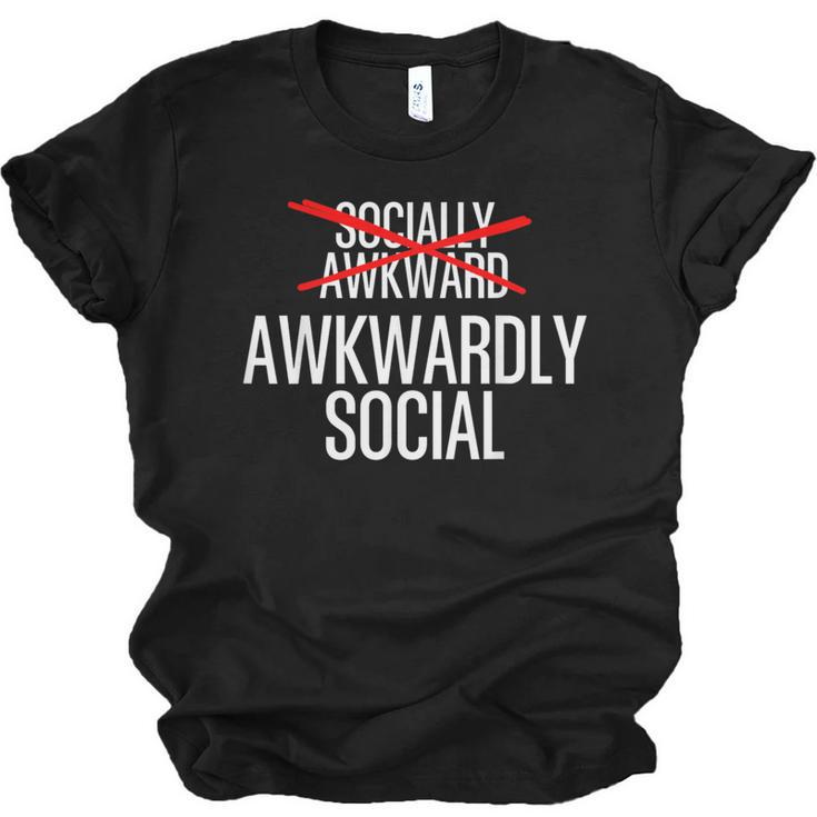 Awkwardly Social Socially Awkward Anxious Introverts Unisex Jersey T-Shirt