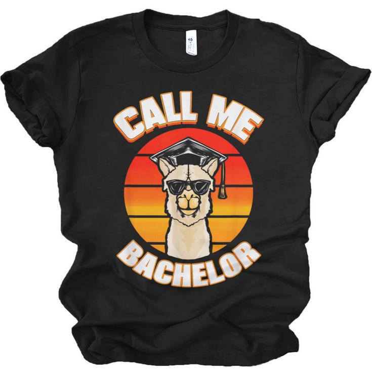 Bachelor Graduation For University Degree Party Llama Unisex Jersey T-Shirt