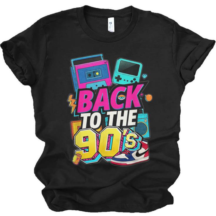 Back To The 90s Nostalgia Cassette Game Console Boombox Unisex Jersey T-Shirt