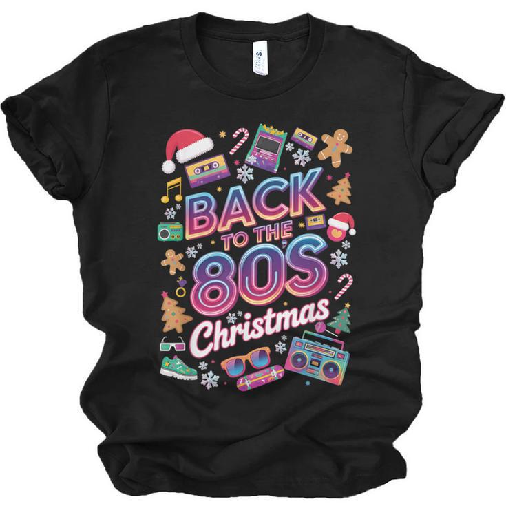 Back To-The 80 s Christmas Retro Cassette Boombox Nostalgia Unisex Jersey T-Shirt
