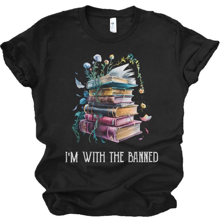 Im With The Banned Book Readers Librarians Read Banned Books Unisex Jersey T-Shirt