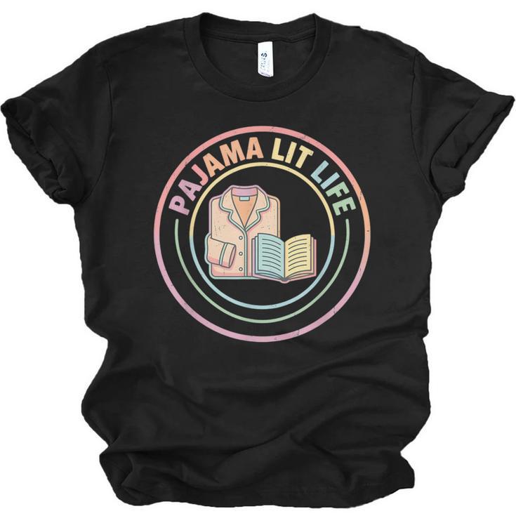 Bedtime Book Lover Reading Pajamas Unisex Jersey T-Shirt