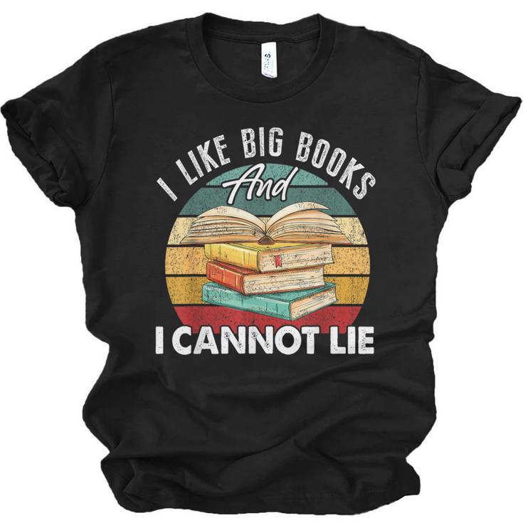 I Like Big Books Librarian Reading Teacher Book Lover Unisex Jersey T-Shirt