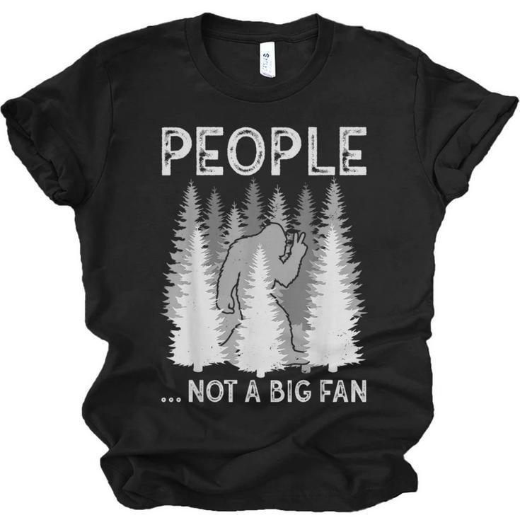 Bigfoot People Not a Big Fan Sasquatch Introvert Unisex Jersey T-Shirt