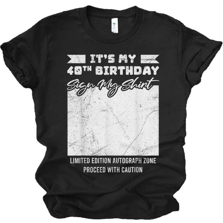 Birthday It's My 40th Birthday Guest Book Birthday Party Unisex Jersey T-Shirt