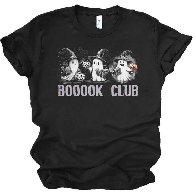 Boo Ghost Books Book Club Halloween Women School Teacher Unisex Jersey T-Shirt