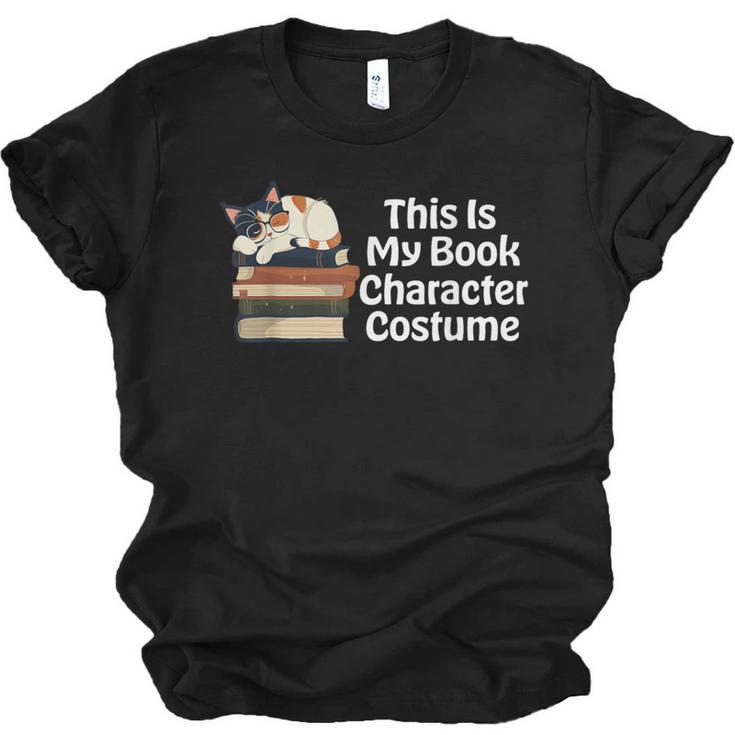 This Is My Book Character Costume Cat Men Women Kids Reading Unisex Jersey T-Shirt