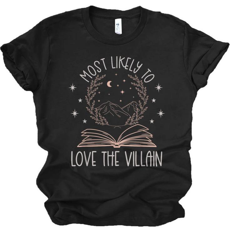 Book Club Shirts For Women Most Likely To Love Villain Unisex Jersey T-Shirt