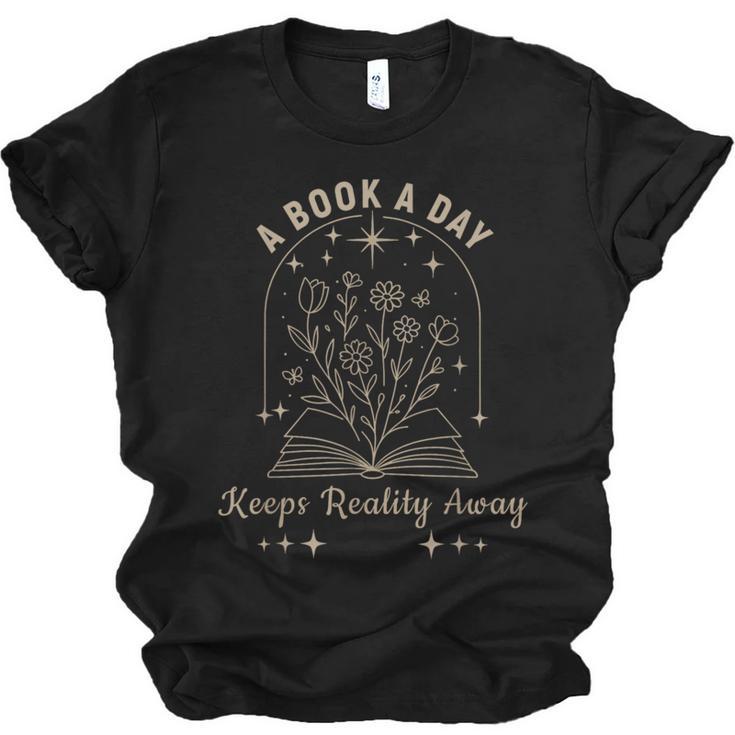 A Book A Day Keeps Reality Away Unisex Jersey T-Shirt