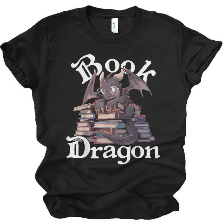 Book Dragon Book Lover Bookworm Book Reader Librarian Unisex Jersey T-Shirt