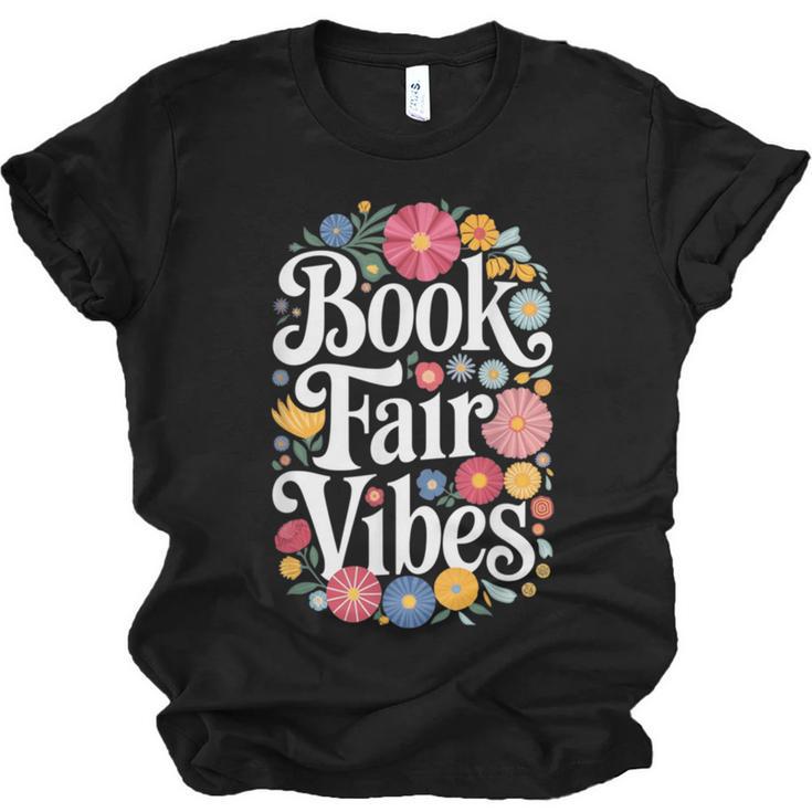 Book Fair Vibes Groovy 70s Retro School Librarian Unisex Jersey T-Shirt