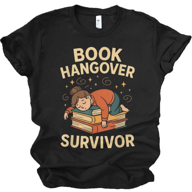 Book Hangover Survivor Reading Humor Librarian Bibliophiles Unisex Jersey T-Shirt