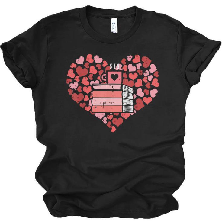 Book Heart Cute Read Book Reading Librarian Across America Unisex Jersey T-Shirt