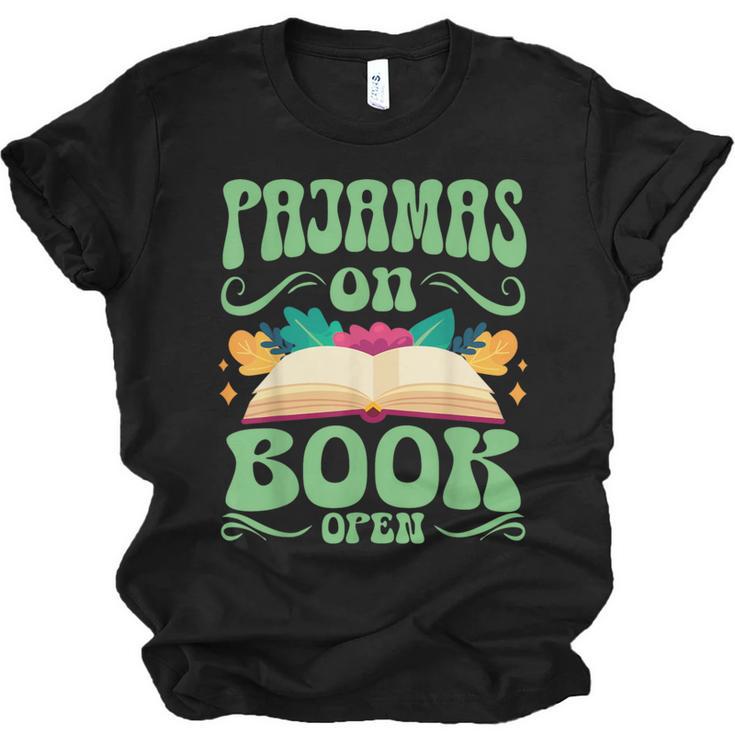 Book And Pajama Pajamas On Book Open Unisex Jersey T-Shirt