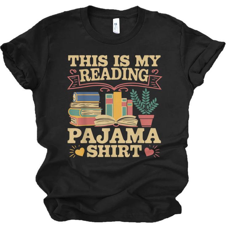 Book And Pajama This Is My Reading Pajama Bedtime Reading Unisex Jersey T-Shirt