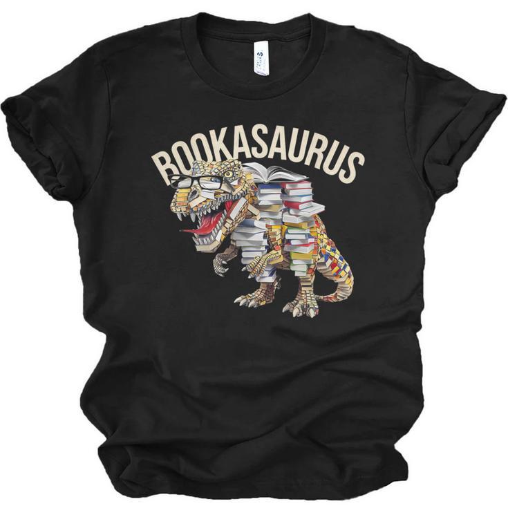 Book Reading Dinosaur T-Rex Dino Bookworm Unisex Jersey T-Shirt
