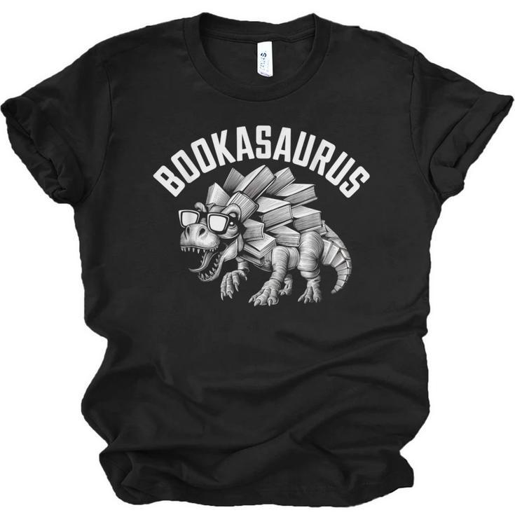 Book T-Rex Dino Bookworm Reading Book Dinosaur Unisex Jersey T-Shirt