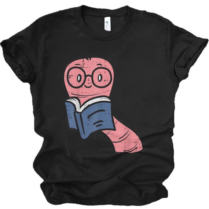 Book Worm Pun Read Reading Librarian America Men Women Kids Unisex Jersey T-Shirt