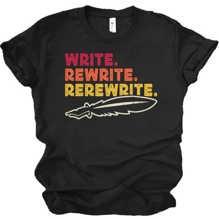 Book Writer Quote Author Journalist Rewrite Novelist Unisex Jersey T-Shirt