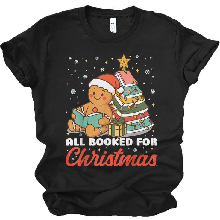 All Booked For Christmas Gingerbread Christmas Tree Book Kid Unisex Jersey T-Shirt