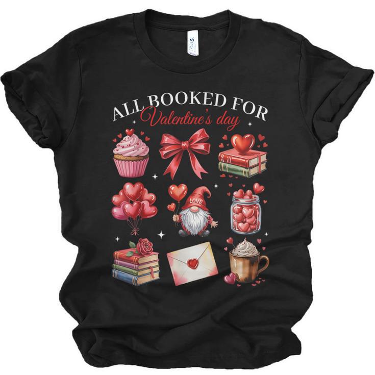 All Booked For Valentine Coquette Bow Girl Women Teacher Unisex Jersey T-Shirt