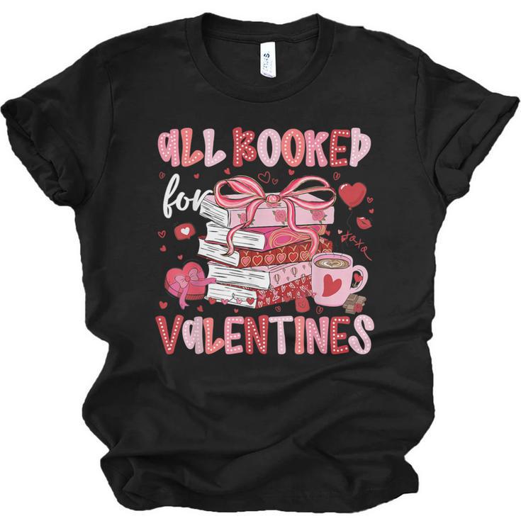 All Booked For Valentines Book Coffee Teacher Women Unisex Jersey T-Shirt
