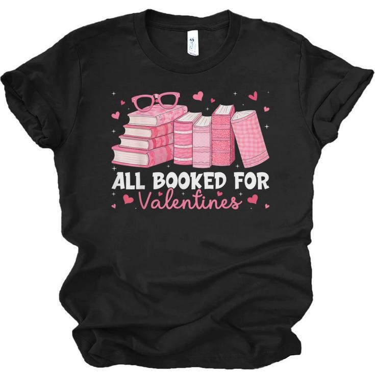 All Booked For Valentines Couple Bookworms Valentine’s Day Unisex Jersey T-Shirt