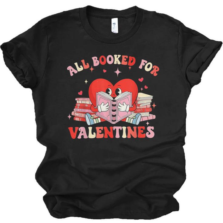 All Booked For Valentines Shirt Cute Book Lover Reading Unisex Jersey T-Shirt