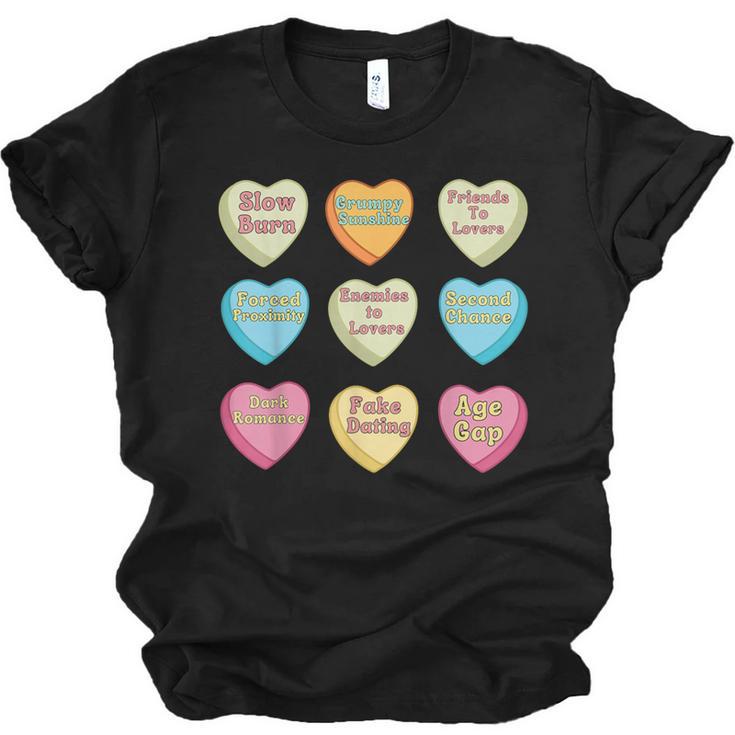 Bookish Romance Tropes Smut Reader Spicy Book Lover Unisex Jersey T-Shirt