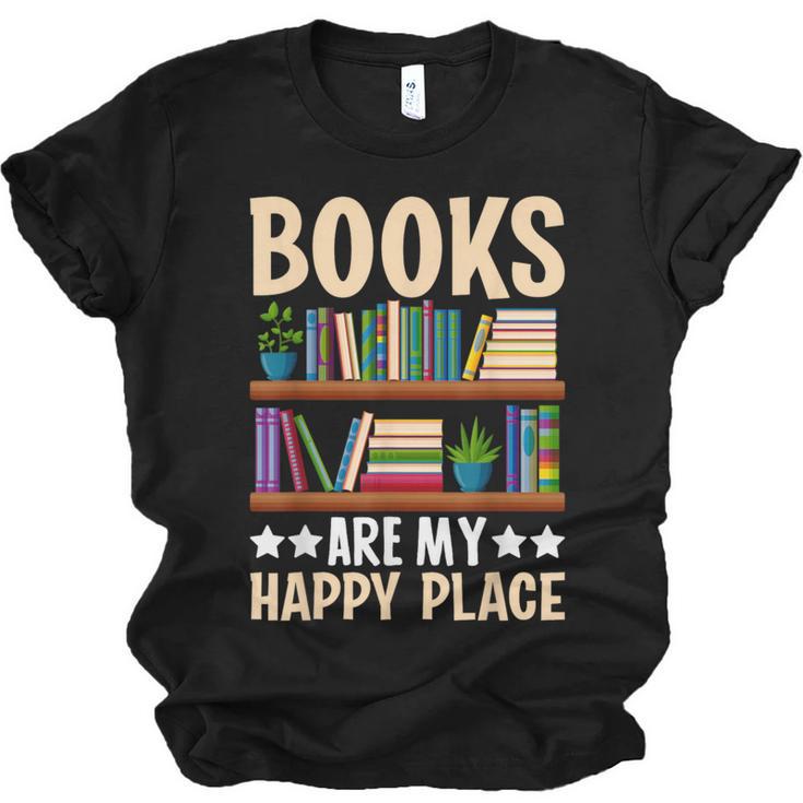 Books Are My Happy Place Unisex Jersey T-Shirt