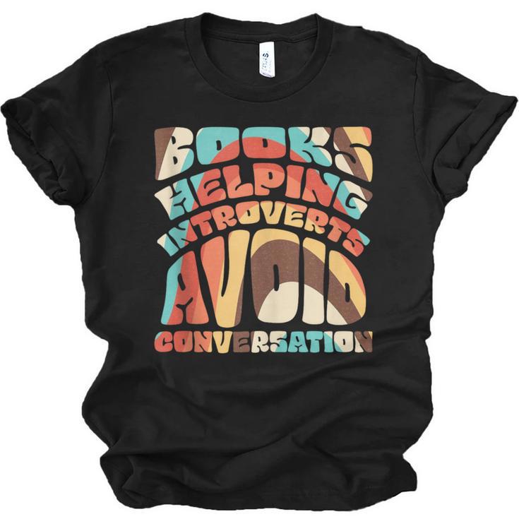 Books Helping Introverts Avoid Conversation Unisex Jersey T-Shirt