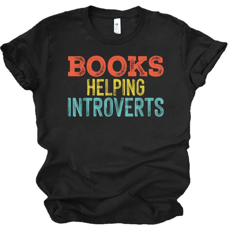 Books Helping Introverts I Introvert Unisex Jersey T-Shirt