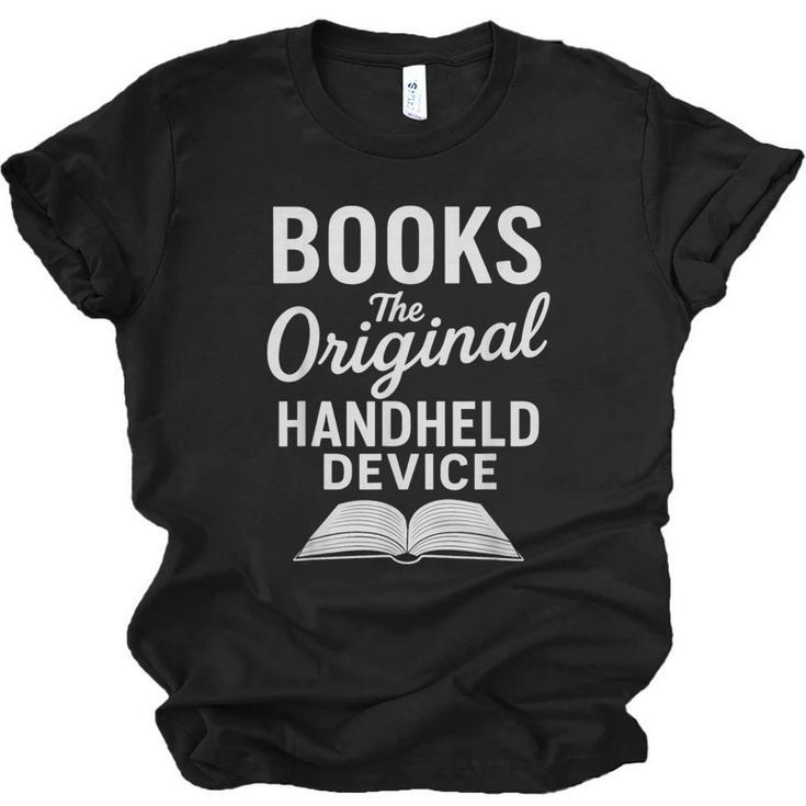 Books The Original Handheld Device – Reading Unisex Jersey T-Shirt