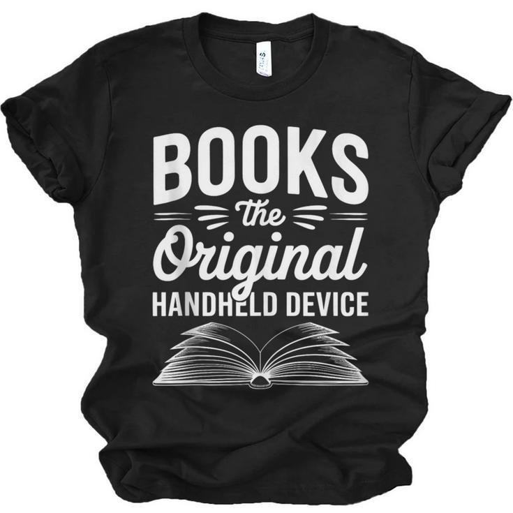 Books The Original Handheld Device Book Reading Unisex Jersey T-Shirt