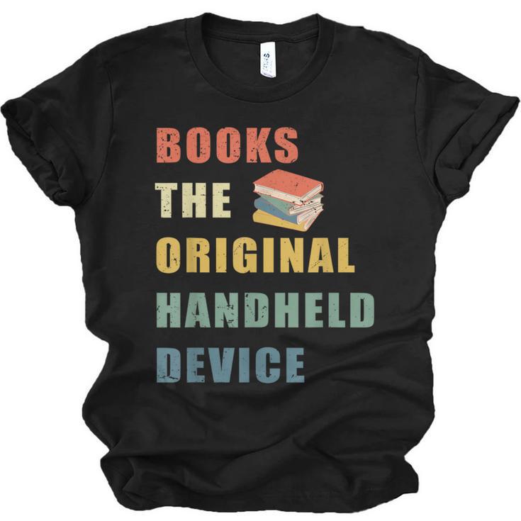 Books The Original Handheld Device Vintage Book Unisex Jersey T-Shirt