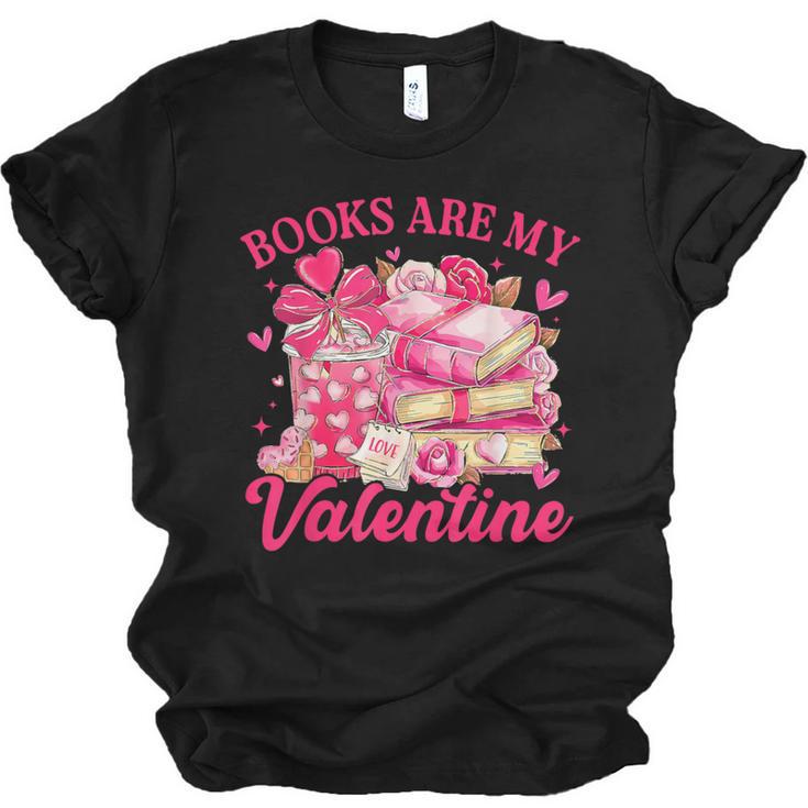 Books Are My Valentine Book Lover Heart Matching Party Unisex Jersey T-Shirt
