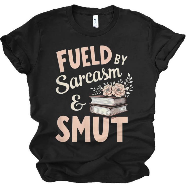 Bookworm Fueled By Sarcasm And Smut Book Reading Unisex Jersey T-Shirt