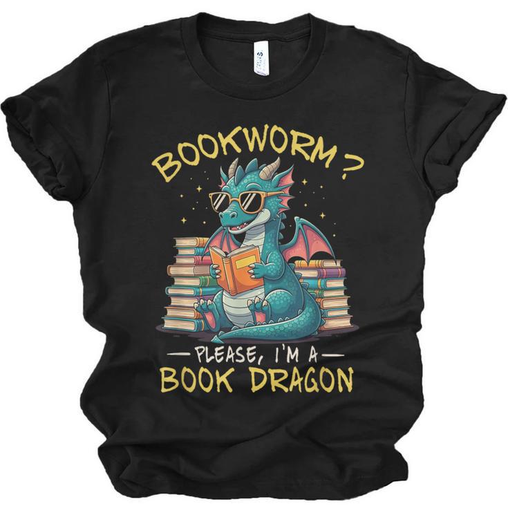 Bookworm I'm A Book Dragon Reading Books Bookish Book Lover Unisex Jersey T-Shirt