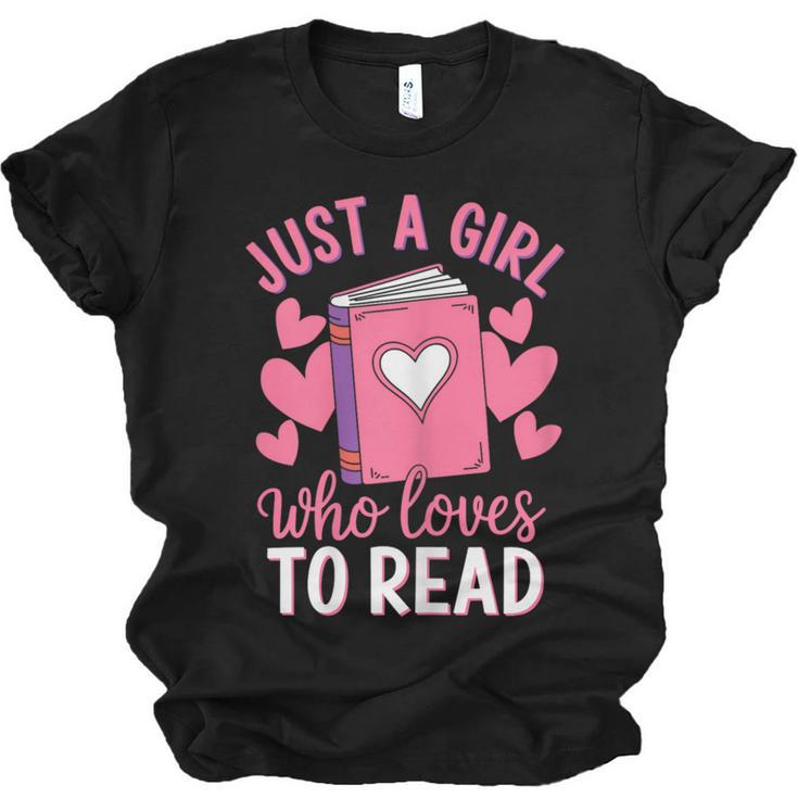 Bookworm Just A Girl Who Loves To Read Unisex Jersey T-Shirt