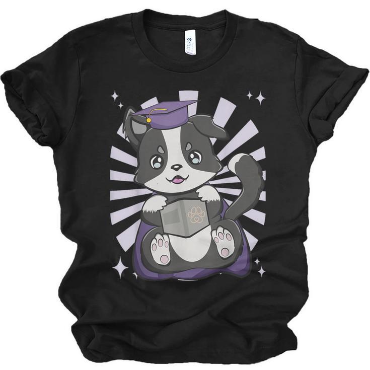 Border Collie Dog Lover Cute Anime School Graduation Men Women Kids Unisex Jersey T-Shirt