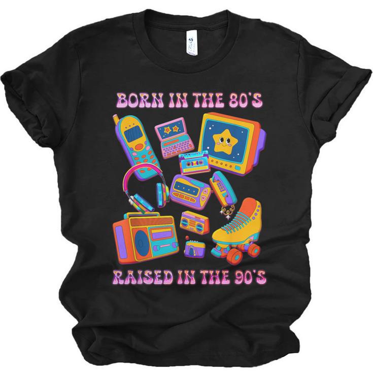 Born In The 80s Raised In The 90s Nostalgia Retro Memories Unisex Jersey T-Shirt