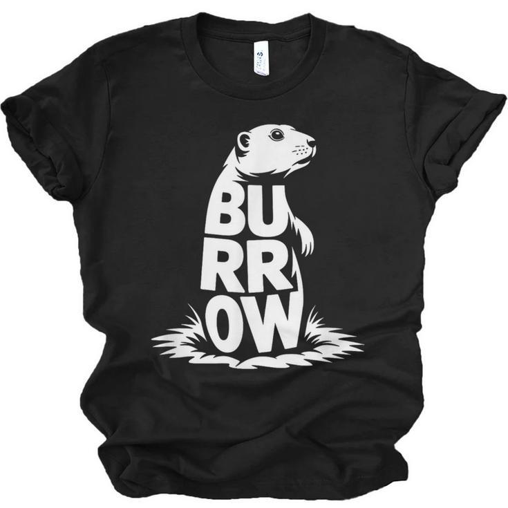 Burrow Prairie Dog Word Art Introvert Nature Retreat Men Women Kids Unisex Jersey T-Shirt