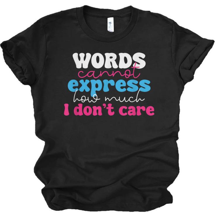 Words Cannot Express How Much I Don't Care Introvert Unisex Jersey T-Shirt